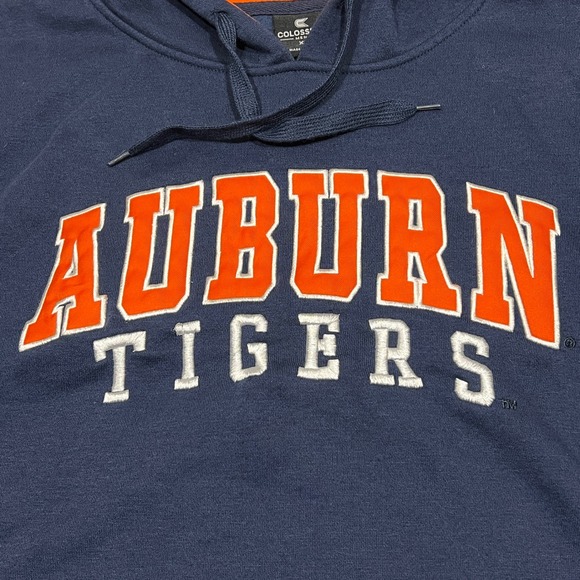 Colosseum Auburn Tigers Navy Orange Hoodie Sweatshirt Mens XL NCAA College - Picture 6 of 8
